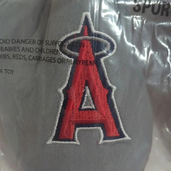 NWT Los Angeles Angels Big A Halo Logo Slippers, Color Red/Gray Size 11.5 - Picture 3 of 10